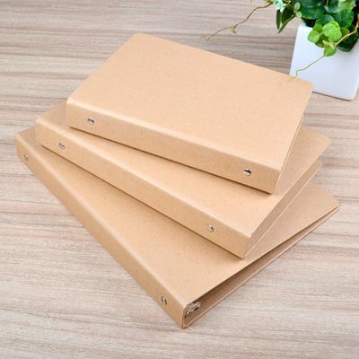 kwaliteit  UV Coating A6 A5 Kraft Paper File Folder With Ring Binded fabriek
