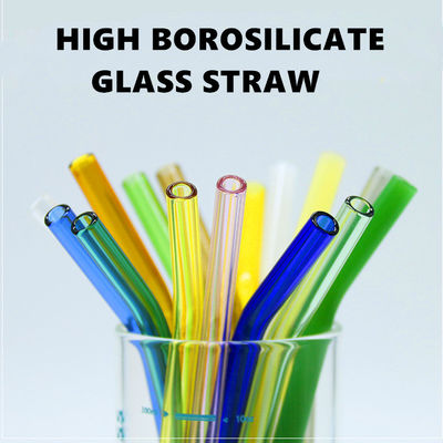 kwaliteit  Heat Resistant Drinking Borosilicate Glass Straw Eco Friendly fabriek