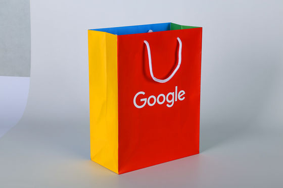 2022 nieuw ontwerp Custom Printed Paper Gift Bags Met katoenen touw