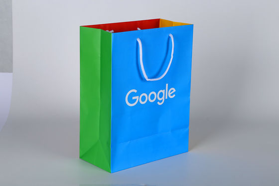 2022 nieuw ontwerp Custom Printed Paper Gift Bags Met katoenen touw