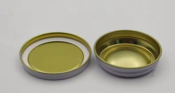 0.28mm Voedingsmiddelenplaat Kaviaar Verpakking Vacuüm lege blik 30g en 50g met plat deksel