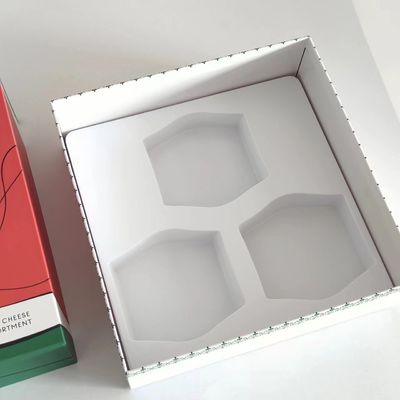 2024 nieuw ontwerp kaas ijs verpakking cadeau doos met wit binnenste dienblad zachte aanraking gevoel op de doos