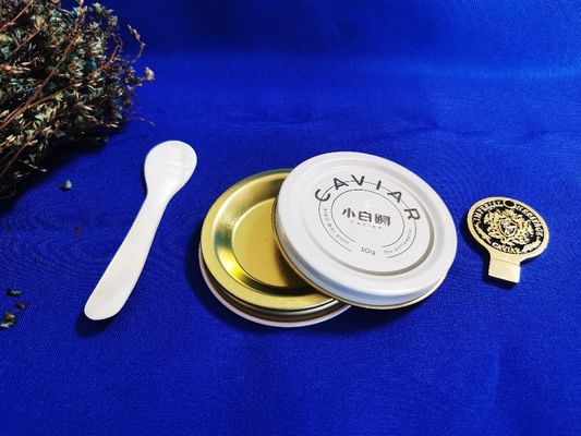 0.28mm Voedingsmiddelenplaat Kaviaar Verpakking Vacuüm Leeg blik 10g met drukwerk