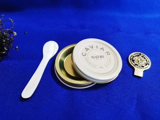 0.28mm Voedingsmiddelenplaat Kaviaar Verpakking Vacuüm Leeg blik 10g met drukwerk