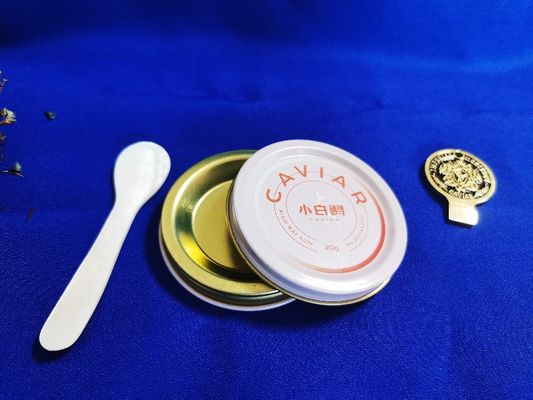 0.28mm Voedingsmiddelenplaat Kaviaar Verpakking Vacuüm Leeg blik 10g met drukwerk
