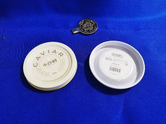 0.28mm Voedingsmiddelenplaat Kaviaar Verpakking Vacuüm Leeg blik 10g met drukwerk