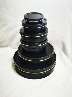 Vacuüm Leeg Kaviaar blik Food Grade Verpakking 1000 ml/g 1 kg met matzwart binnenin goud