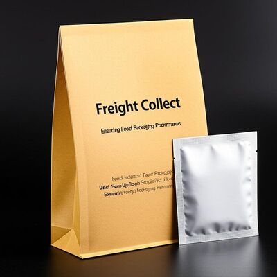 Verpakkingsdoos voor industriële papier voor levensmiddelen, met inbegrip van een opstaande zak met monsters