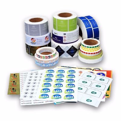 Waterbestendige vinyl business stickers logo gedrukt met papier / pvc / huisdier materiaal