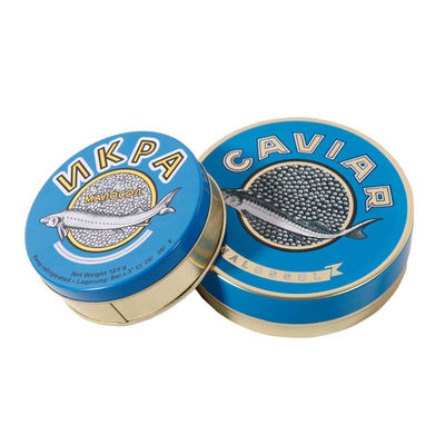 Lichte ronde kaviaarverpakking, lege kaviaarblikken 100g 125g 250g 500g