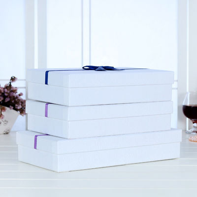 handgemaakte rechthoekige stijve cadeaubon, aangepaste papieren stijve karton verpakkingsdoos