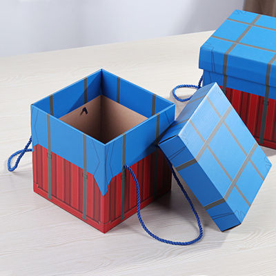 Decoratieve kartonnen verpakkingsdozen met katoen touw / PP touwhandvat