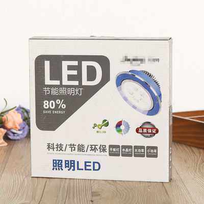 Gekrompen papierlampverpakkingsdoos, opvouwbare lampverpakkingsdoos