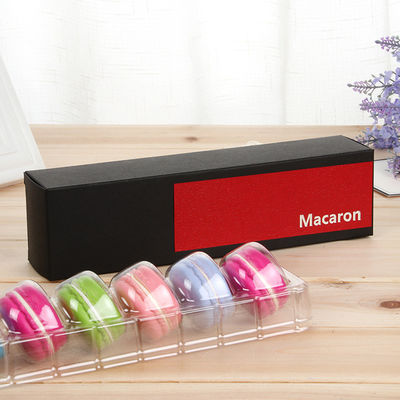 Kleurrijke macaron verpakking kartonnen laden, milieuvriendelijke voedselverpakking