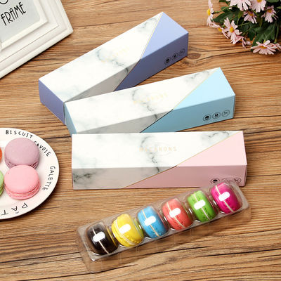 Kleurrijke macaron verpakking kartonnen laden, milieuvriendelijke voedselverpakking