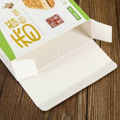 Opvouwbare afgestemde rand voedselverpakkingsdoos rechthoekige voor koekje cake verpakking