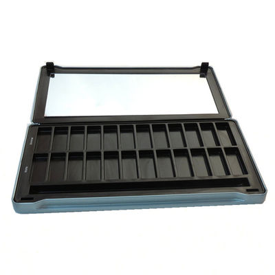 Rectangular hinged tin containers, cosmetische tin box voor eyeshadow palet