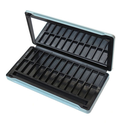 Rectangular hinged tin containers, cosmetische tin box voor eyeshadow palet
