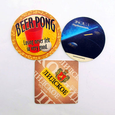 Eco-vriendelijk papier promotiedrankcoasters op maat