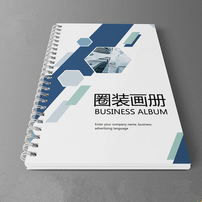 Verniscoating Ring Bound Book Printing Custom Color Voor promotie