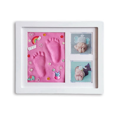 Ornamenten herinnering foto frame 28X23CM hand- en voetafdruk frame kit
