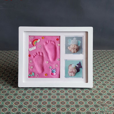 Ornamenten herinnering foto frame 28X23CM hand- en voetafdruk frame kit