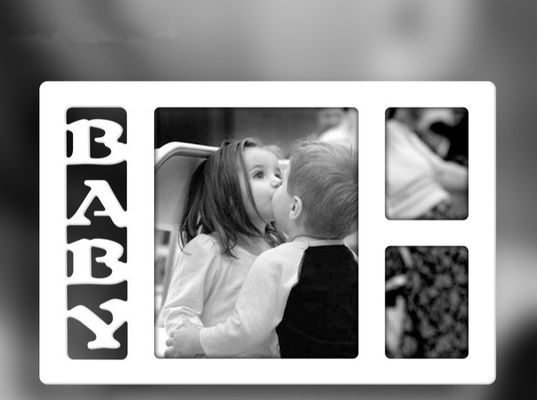 High End Ornament Foto Frame 34X21.5CM Baby Hand En Voet Impressies