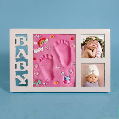 High End Ornament Foto Frame 34X21.5CM Baby Hand En Voet Impressies