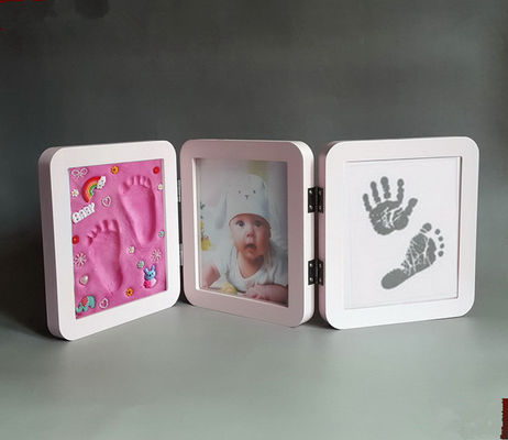 Gepersonaliseerde houten fotoramen, Luxe Triple Picture Frame Logo Printed