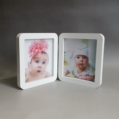 Houtmateriaal Gepersonaliseerd fotoraam 12 Maand Baby Handprint And Footprint Kit