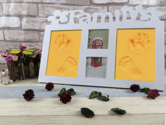 Houten babyhand- en voetafdrukkoers