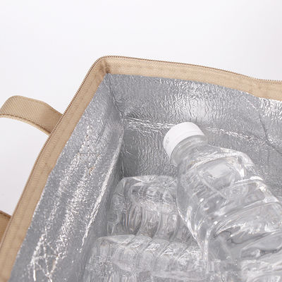 Op maat gedrukte gouden zachte kant geïsoleerde koeler zak voor buiten deur picknick