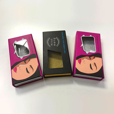 Magnetische opvouwbare luxe kartonnen doos met logo valse wimpers verpakking