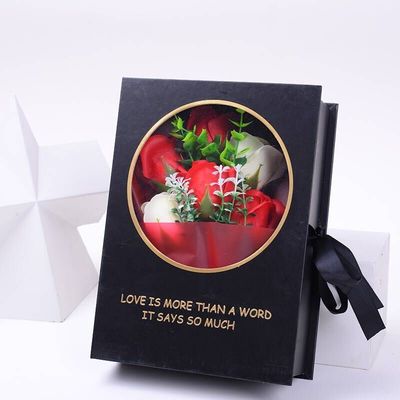 Echte Rose Rigid Paper Gift Box Ronde en Vierkante Bloemendoos Met Ribbon