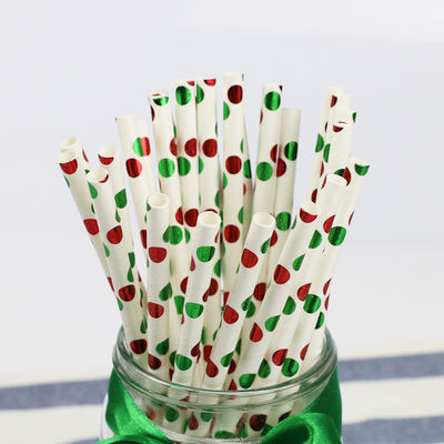 Gepersonaliseerde buigbare drinkbare biologisch afbreekbare papier rietjes Groen goud folie kleur