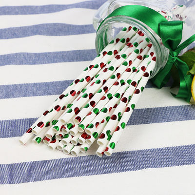 Gepersonaliseerde buigbare drinkbare biologisch afbreekbare papier rietjes Groen goud folie kleur