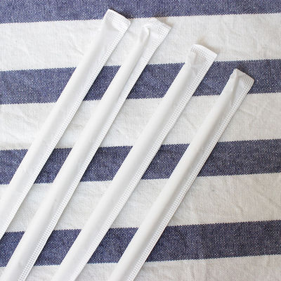 Individuele verpakking Biologisch afbreekbare paper straws, Paper Bubble Tea Straws