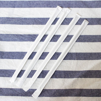 Individuele verpakking Biologisch afbreekbare paper straws, Paper Bubble Tea Straws