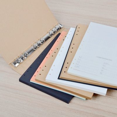 UV-coating A6 A5 Kraftpapier dossier folder met ring gebonden