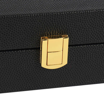 Verpakking van kaviaar in PU-leer Geschenkdoos met goudfolie