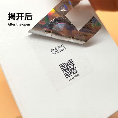 Elektronische anti-vervalsingslabel met QR-code waterdicht