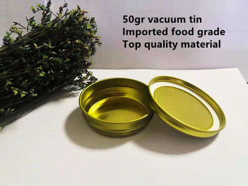 0.28mm Voedingsmiddelenplaat Kaviaar Verpakking Vacuüm Leegblik 50g